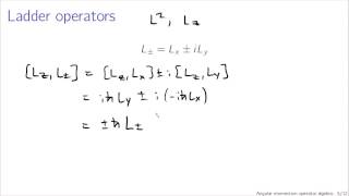 Angular momentum operator algebra [upl. by Avery540]