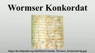 Wormser Konkordat [upl. by Crifasi633]