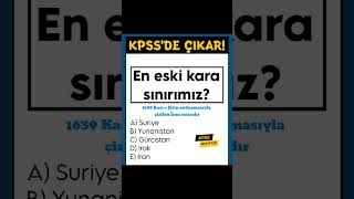 KPSS 2024 COĞRAFYADAN SINAVDA ÇIKABİLECEK SORULARkpss2024 kpssgüncelkpsscoğrafyakpsstarihyks [upl. by Rehoptsirhc520]