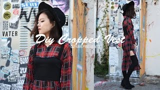 DIY Cropped TopVest [upl. by Araz]