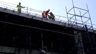 SAFETY NET LOAD DROP TEST AT CONSTRUCTION SITE [upl. by Eibob815]