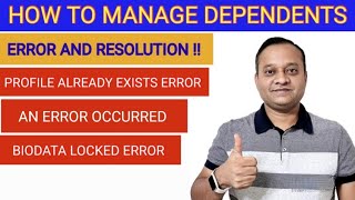 ERRORS amp RESOLUTIONS Manage Dependents In US Visa  How To Add Dependents In US Visa Appointment [upl. by Berck]