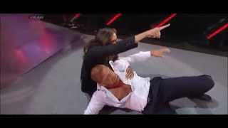 WWE Monday Night Raw  Daniel Bryan attacks Triple H  31032014 [upl. by Nickola]