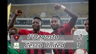 1ºDagosto 2 X1 Zesco United Caf Ligas dos Campeões [upl. by Jasen]