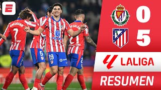 ATLÉTICO DE MADRID GOLEÓ 50 al VALLADOLID y está a 2 PUNTOS del BARCELONA  RESUMEN  La Liga [upl. by Nylave]