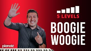 5 Levels Of The Boogie Woogie 🔥🎹 Piano Lesson with Sheet Music [upl. by Kinsley]