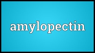 Amylopectin Meaning [upl. by Anastasio]