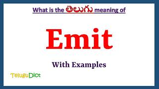 Emit Meaning in Telugu  Emit in Telugu  Emit in Telugu Dictionary [upl. by Jolene]