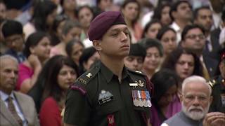 President presents Shaurya Chakra to Major Rohit Lingwal [upl. by Ennirac]