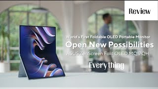 Everything you need to know about ASUS ZenScreen Fold OLED MQ17QH Portable Display  Review [upl. by Yelik]