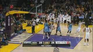 Hamed Haddadi against LA Lakers  25032012 [upl. by Richard320]