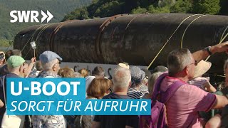 UBoot U 17 wird auf dem Neckar zum Technikmuseum Sinsheim transportiert [upl. by Fifi]