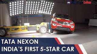 Exclusive Tata Nexon Makes History As Indias First 5 Star Car  Nexon Crash Test  carandbike [upl. by Corbie]