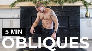 5 MIN OBLIQUES WORKOUT NO EQUIPMENT  OBLIQUES WORKOUT [upl. by Buchbinder530]