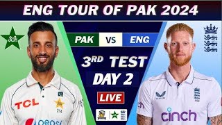 🔴PAKISTAN vs ENGLAND 3RD TEST day 2 MATCH LIVE SCORES  PAK vs ENG LIVE MATCH [upl. by O'Kelly751]