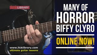 Biffy Clyro Many Of Horror Performance  Guitar Lesson Online Now  Licklibrary [upl. by Eiroc]