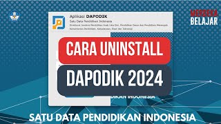 Cara Uninstall Dapodik  Solusi Aplikasi Dapodik sudah pernah terinstall gunakan updater [upl. by Eidod]