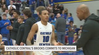 Grand Rapids Catholic Centrals Durral Brooks commits to Michigan [upl. by Alvar]