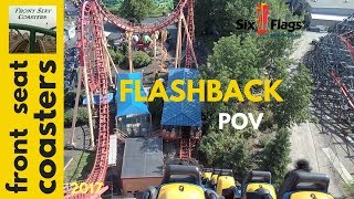 Flashback POV Full HD Six Flags New England 2017 Roller Coaster Back Seat On Ride [upl. by Tuhn443]