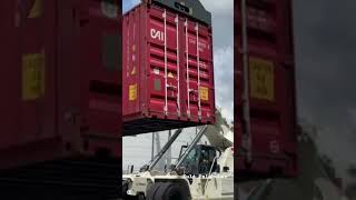 Reach Stacker Terex short crane machine automobile reachstacker [upl. by Arlyne137]