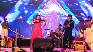 Aparna Babu violin Fusion  Malayalam hits  chenda melam  Stage Program  Music Shows [upl. by Uile]