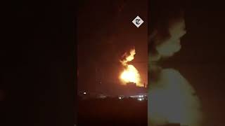 Massive explosions seen in northern Gaza [upl. by Dukey162]