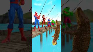 Spiderman challenge fishing vs Hulk Deadpool Super Man gta spiderman funnyvideo homemaranha [upl. by Giglio]