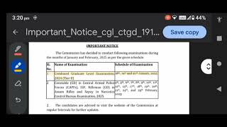 SSC Exam calendar 2025 CGL exam date SSC GD exam2025sscgd2024 ssccglexam [upl. by Nedearb]