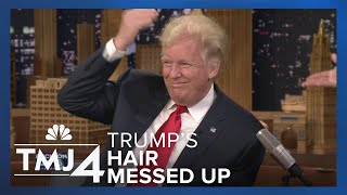 Jimmy Fallon messes up Donald Trumps hair [upl. by Matta]