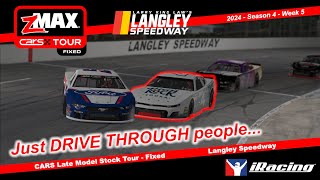 CARS Tour  Langley Speedway  iRacing Late Model Stock [upl. by Ssilem]