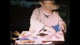 Footage of Henri Matisse making a paper cut out [upl. by Ajnos589]