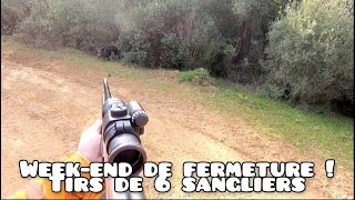 ☆battue sangliers  tirs de 6 sangliers fermeture 20212022☆ [upl. by Fergus]