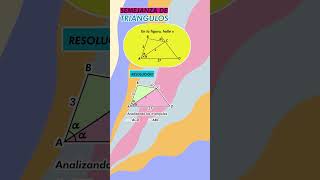 Ejercicio de Semejanza de triángulos 💫​🚀​ geometria matemáticas triangulo [upl. by Hutchings]