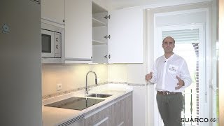 Cocina pequeña moderna  6 M2 ESTILO NORDICO  sin tiradores silestone blanco zeus [upl. by Mera]