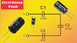 Como Funciona Associação de Capacitores em Série Qual a Capacitância Equivalente Eletrônica Fácil [upl. by Eydnarb372]