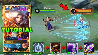 TUTORIAL LANCELOT NEW ATTACK DAMAGE BUILD AND EMBLEM 2024 LANCELOT BEST BUILD FOR RANK GAME [upl. by Laynad811]