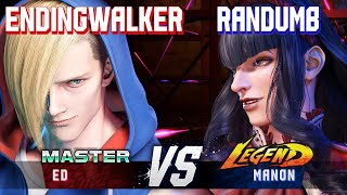 SF6 ▰ ENDINGWALKER Ed vs RANDUMB Manon ▰ High Level Gameplay [upl. by Neemsay865]