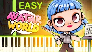 Music Class Theme Song  AVATAR WORLD  EASY Piano Tutorial [upl. by Aikat]