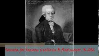 W A Mozart  KV 292 196c  Sonata for bassoon amp cello in B flat major [upl. by Guinn72]