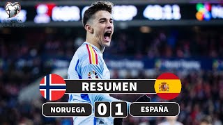 Noruega vs España  Resumen y Goles  Clasificación Eurocopa 2024 [upl. by Celestina483]