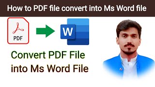 How to pdf file convert into ms word file  conver pdf to ms word KasurShorthandComputerCollege [upl. by Naeerb]