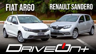 Fiat Argo ou Renault Sandero Qual a melhor opção  Comparamos os 10 queridinhos dos motoristas [upl. by Daub]