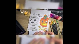 How To Draw Halloween Pumpkin  Step By Step [upl. by Upton]