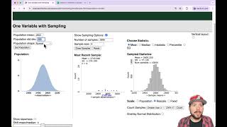 Simulated Inference of a Quantitative Variable with RossmanChance Applets [upl. by Blockus]