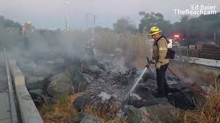 Firefighters Battle A Brush Fire brushfire firefighter firefighters firstresponder [upl. by Romona]