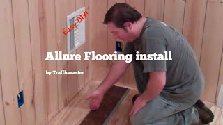 Allure by Trafficmaster flooring install Grip Strip planking [upl. by Nylaras]