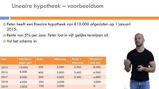 Bedrijfseconomie  Financiële zelfredzaamheid  Hoofdstuk 4  Lineaire amp Annuïteiten Hypotheek [upl. by Llerrac]