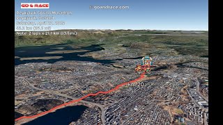 Reykjavik Spring Marathon 2024 fly over the marathon course Video of the race path [upl. by Suirradal]