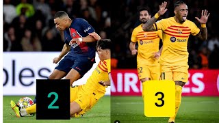 Victoire à lextérieur contre le PSG Paris SaintGermain 23 Barça [upl. by Analla468]