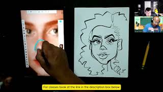 A Peek into a live caricature class for beginners [upl. by Rinum]